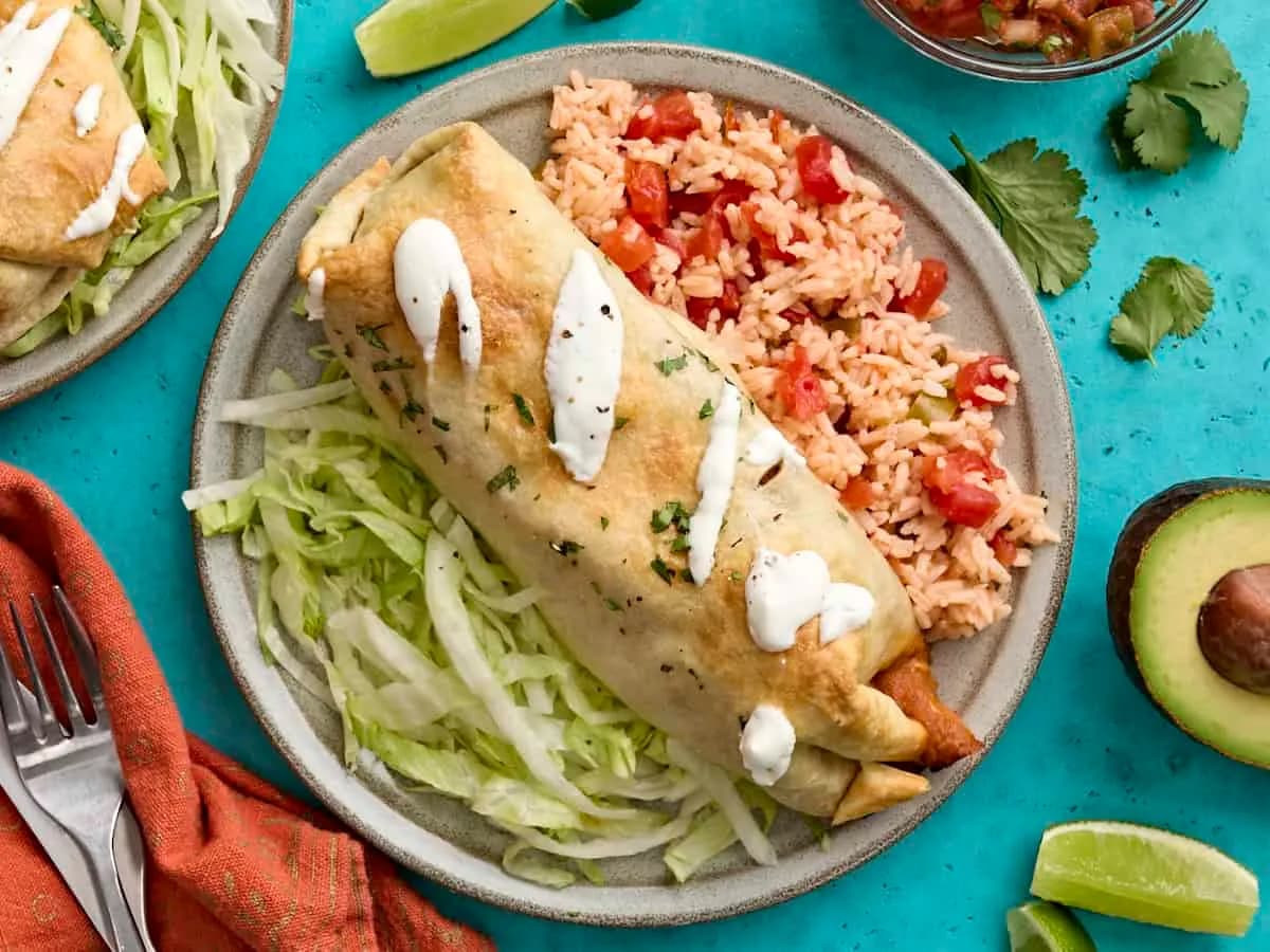 Image of Baked Chicken Chimichangas recipe