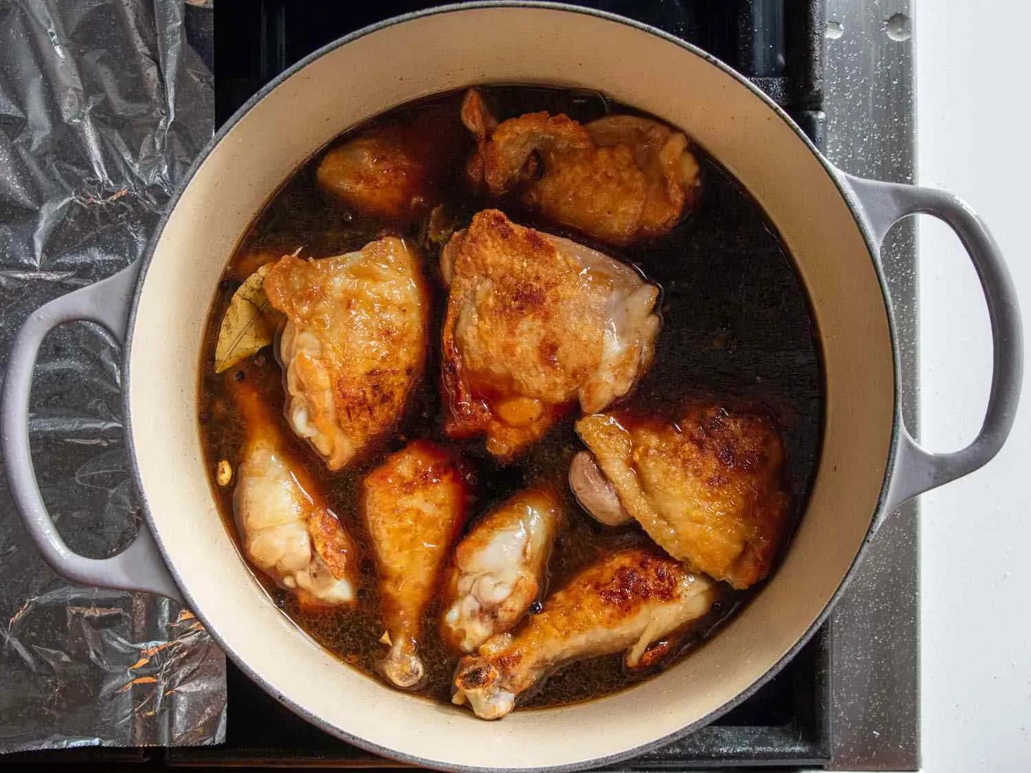 Step 2 of Chicken Adobo
