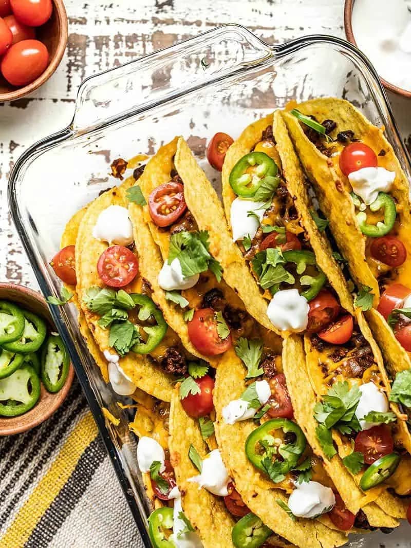 Image of Crispy Baked Beef and Black Bean Tacos recipe