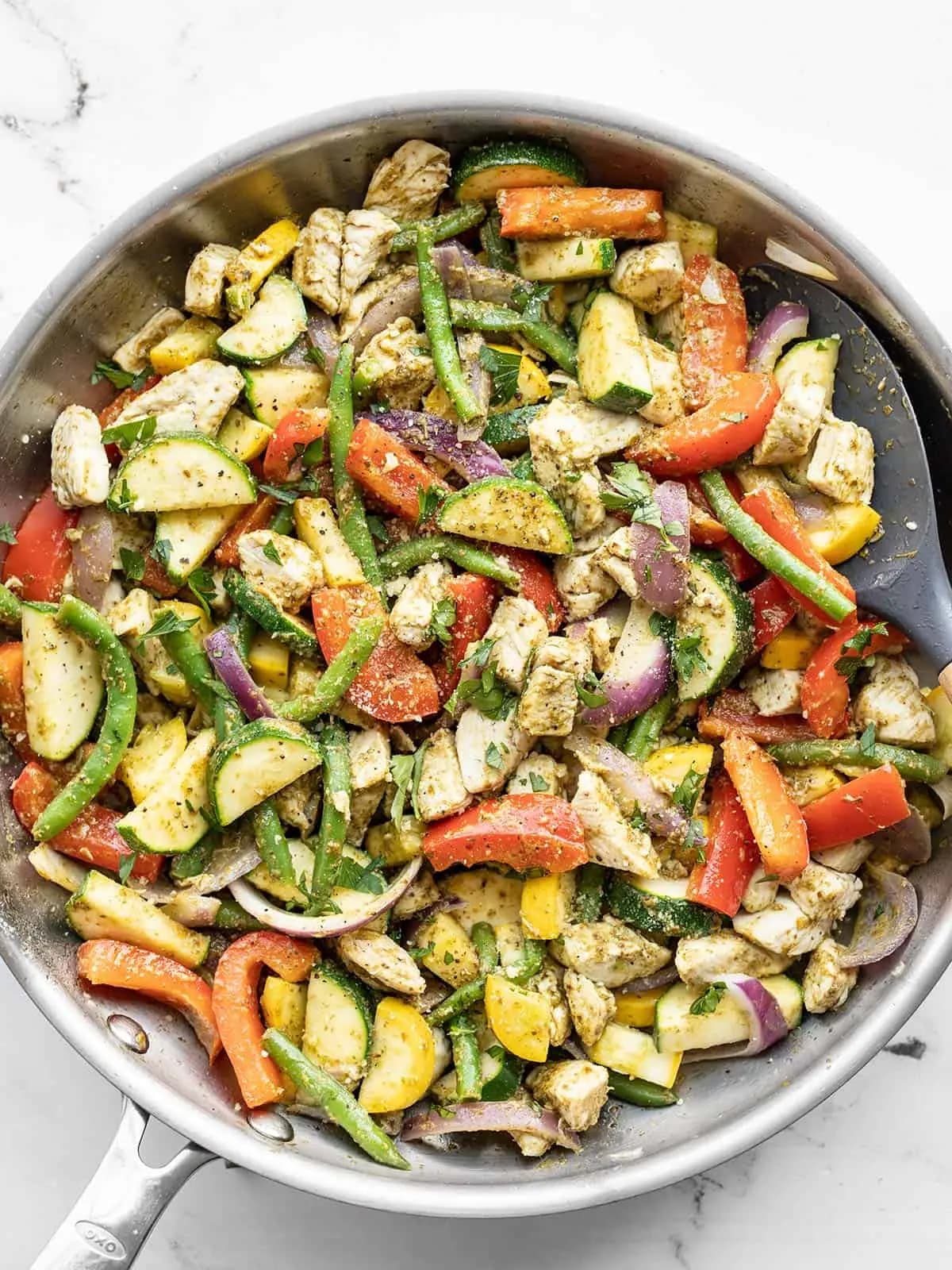Image of Easy Pesto Chicken and Vegetables recipe
