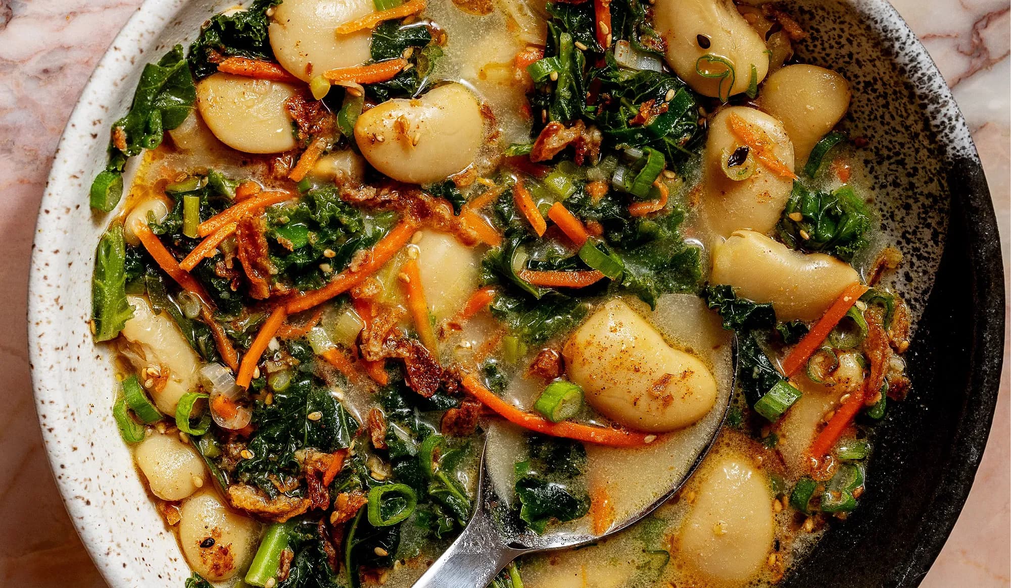 Image of Ginger-Sesame White Beans and Kale recipe