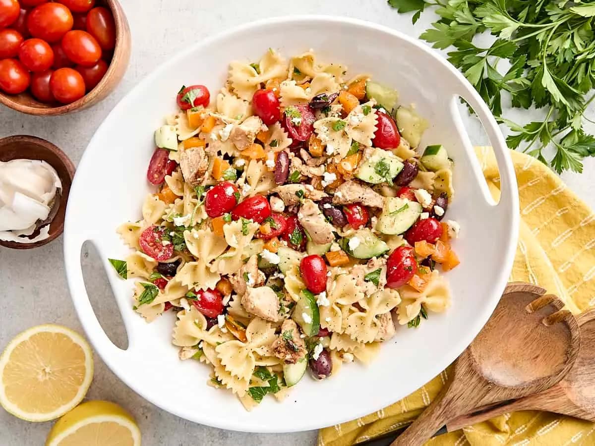 Image of Greek Chicken Pasta Salad recipe