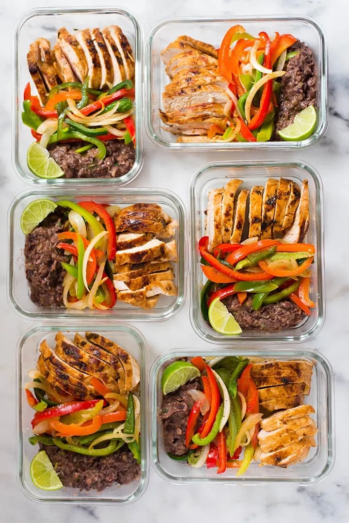 Image of Healthy Chicken Fajitas Meal Prep recipe