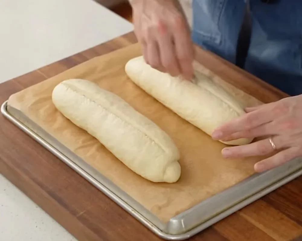 Step 7 of Italian Hoagie Rolls