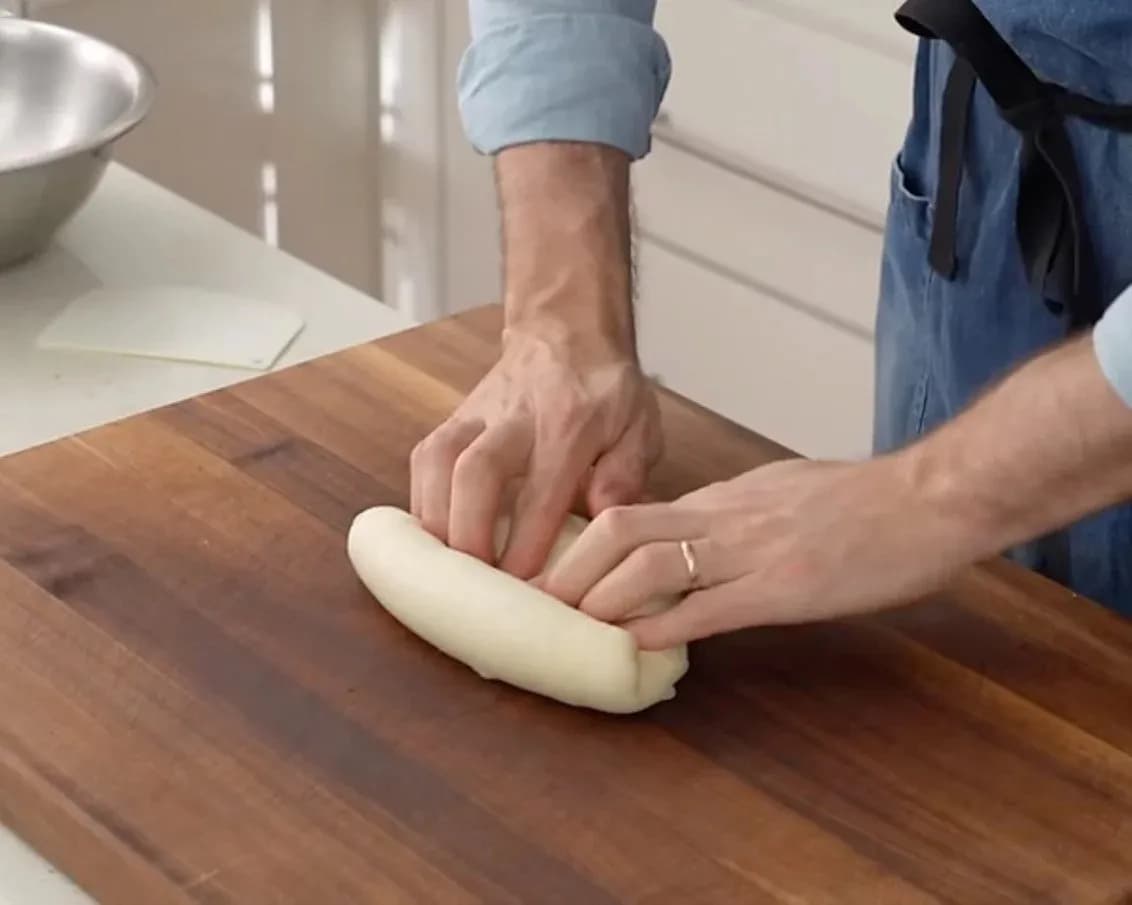 Step 6 of Italian Hoagie Rolls