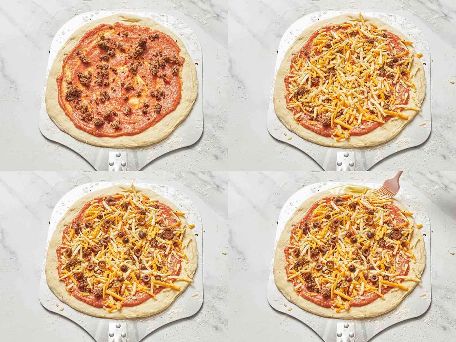 Step 11 of Midwestern Taco Pizza