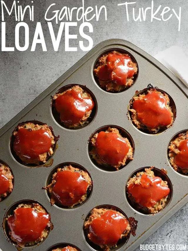Image of Mini Garden Turkey Loaves recipe