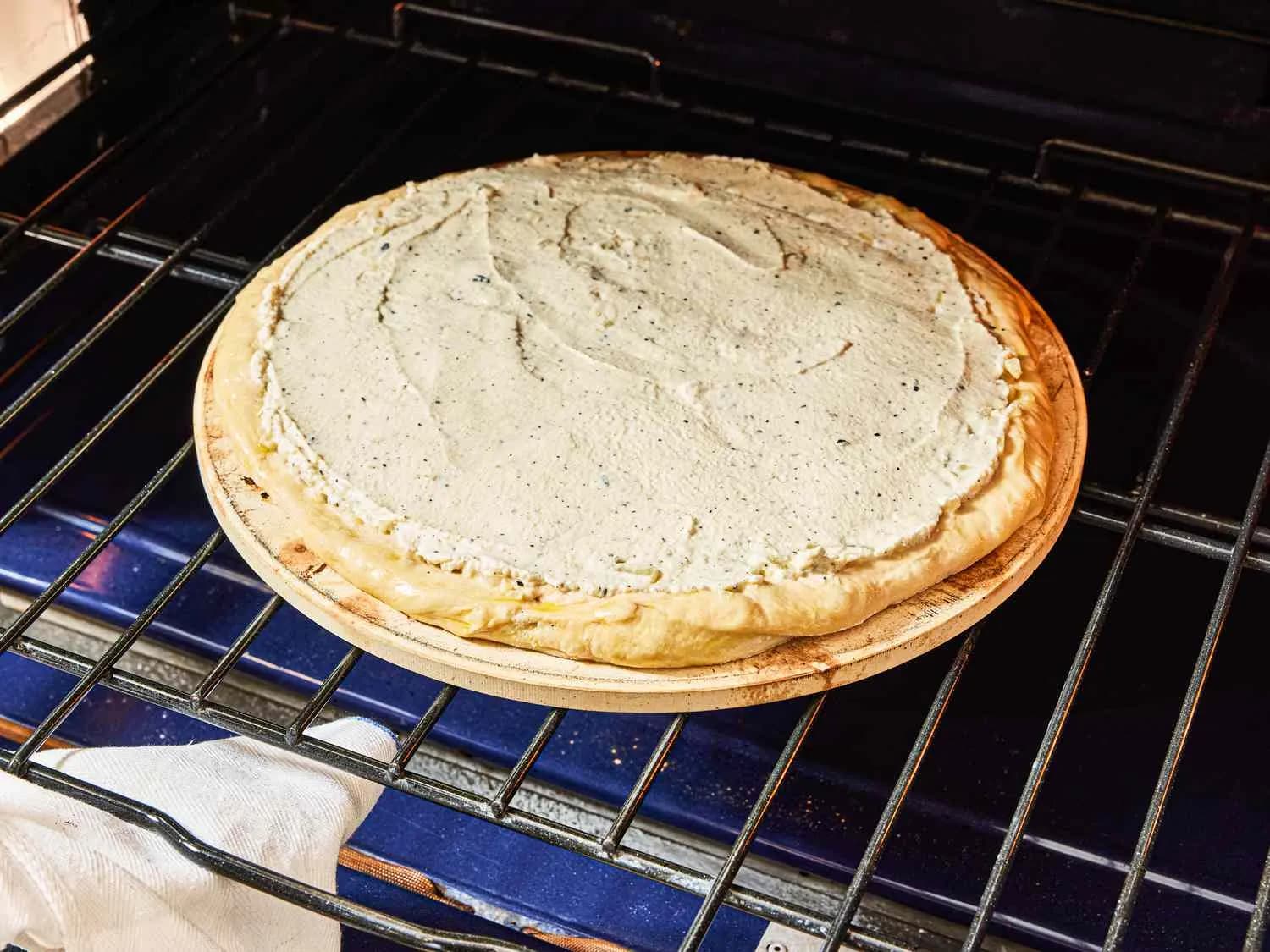Step 3 of New York-Style White Pizza