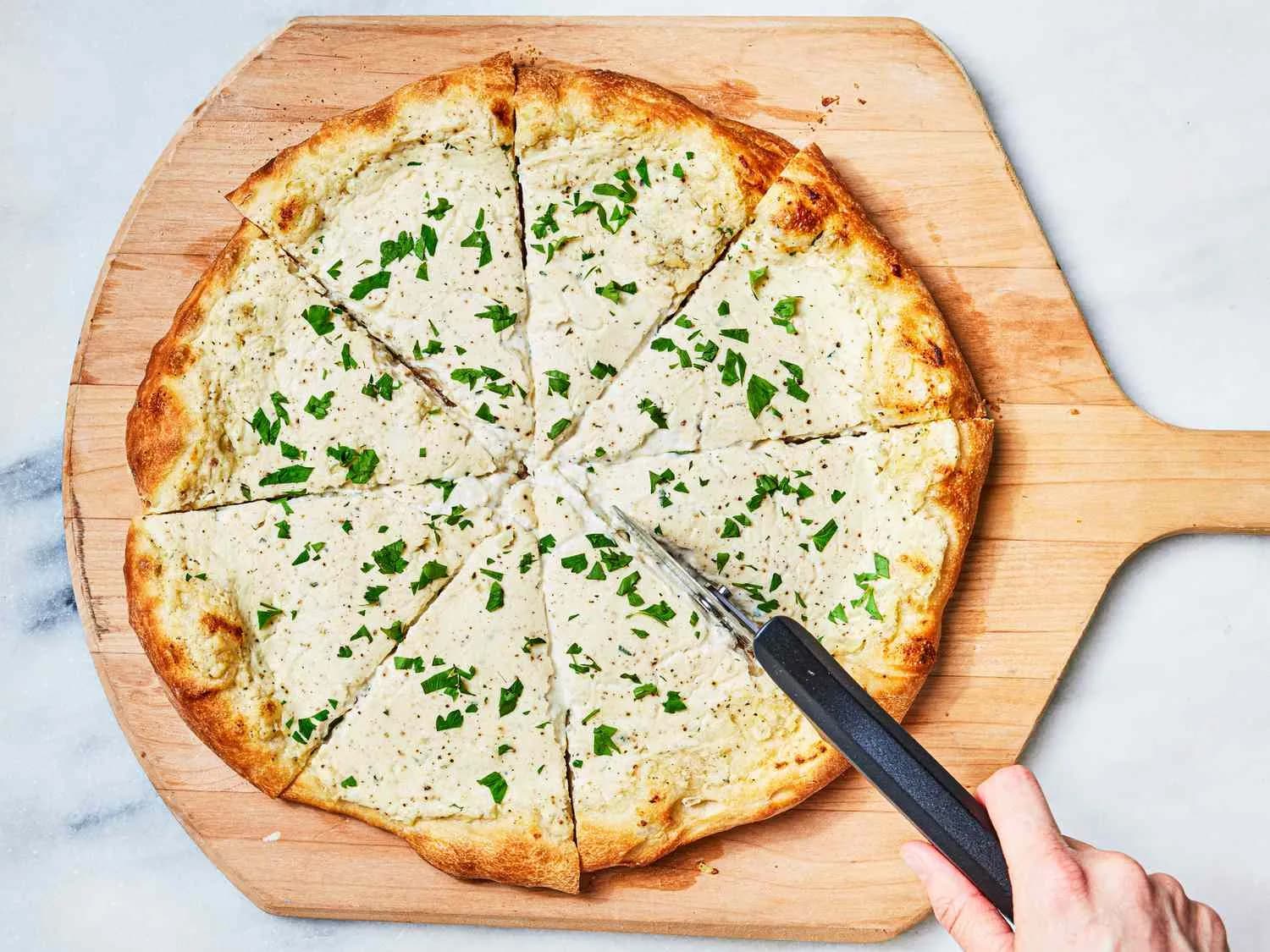 Step 4 of New York-Style White Pizza