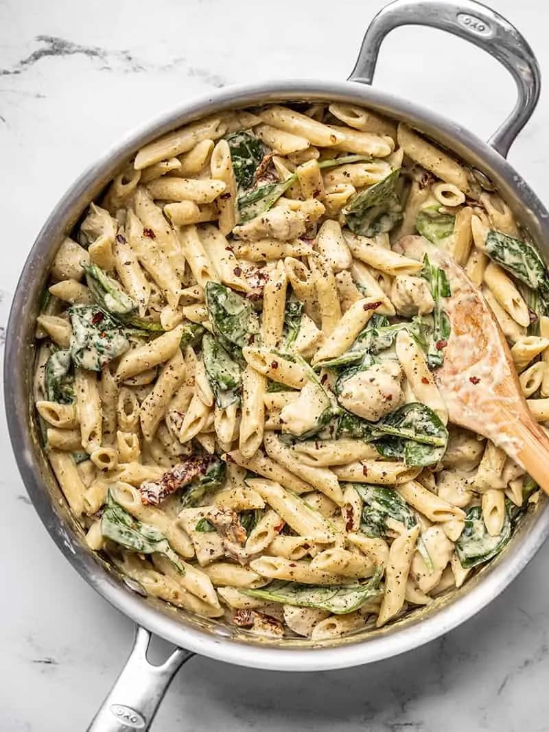 Image of One Pot Creamy Pesto Chicken Pasta recipe