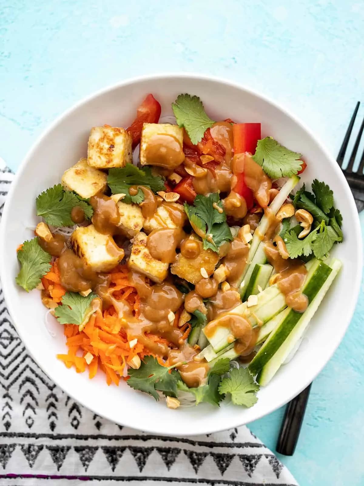 Image of Peanut Tofu Noodle Bowls recipe