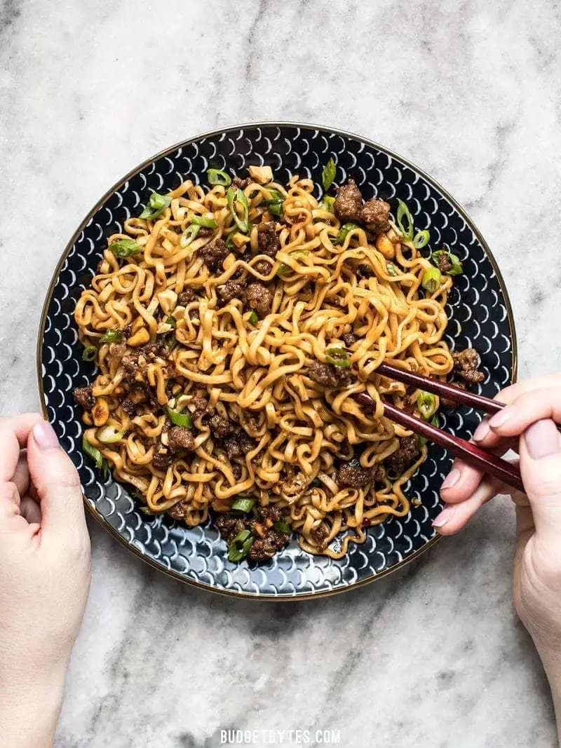 Image of Pork and Peanut Dragon Noodles recipe