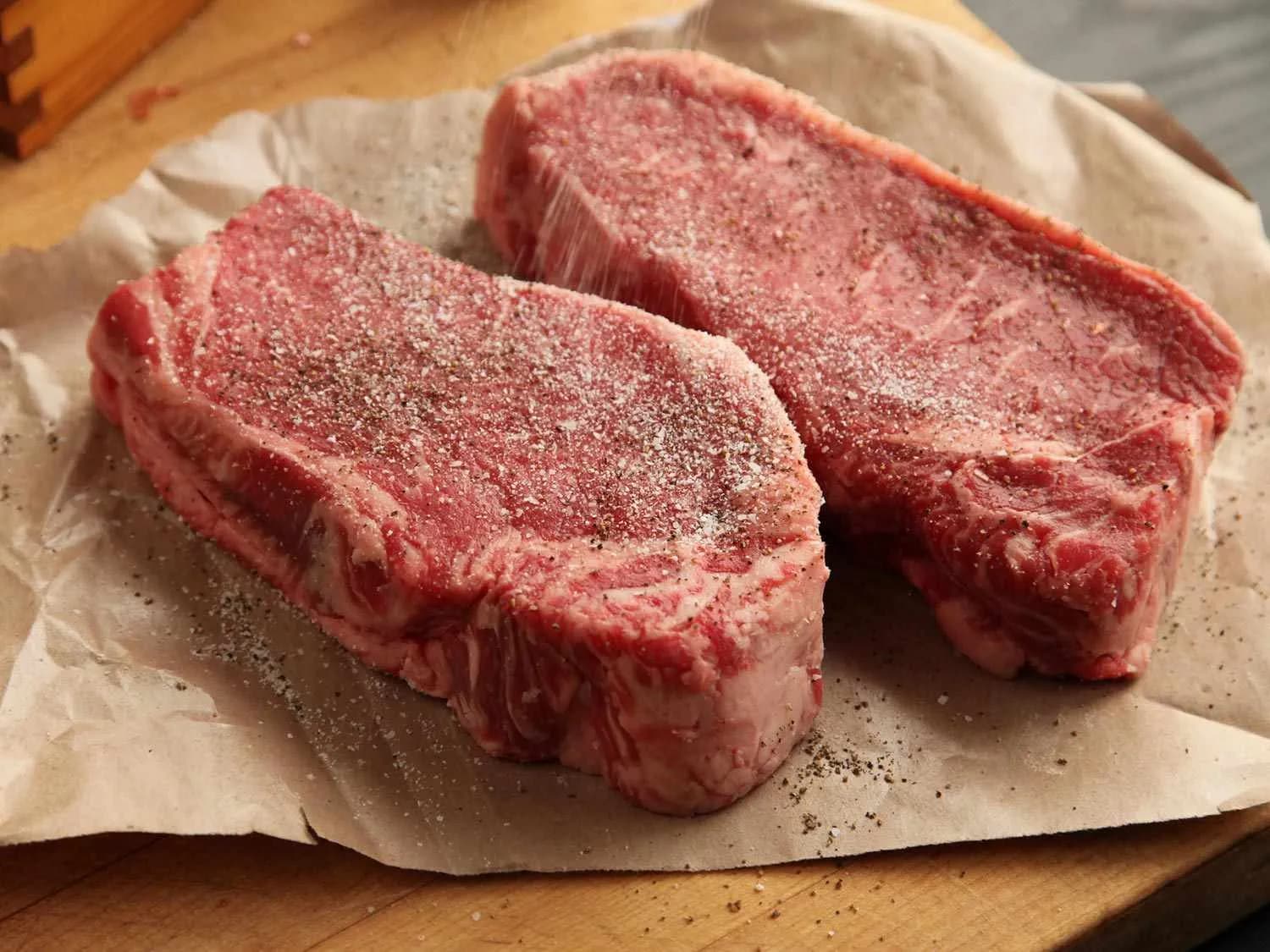 Step 1 of Reverse-Seared Steak