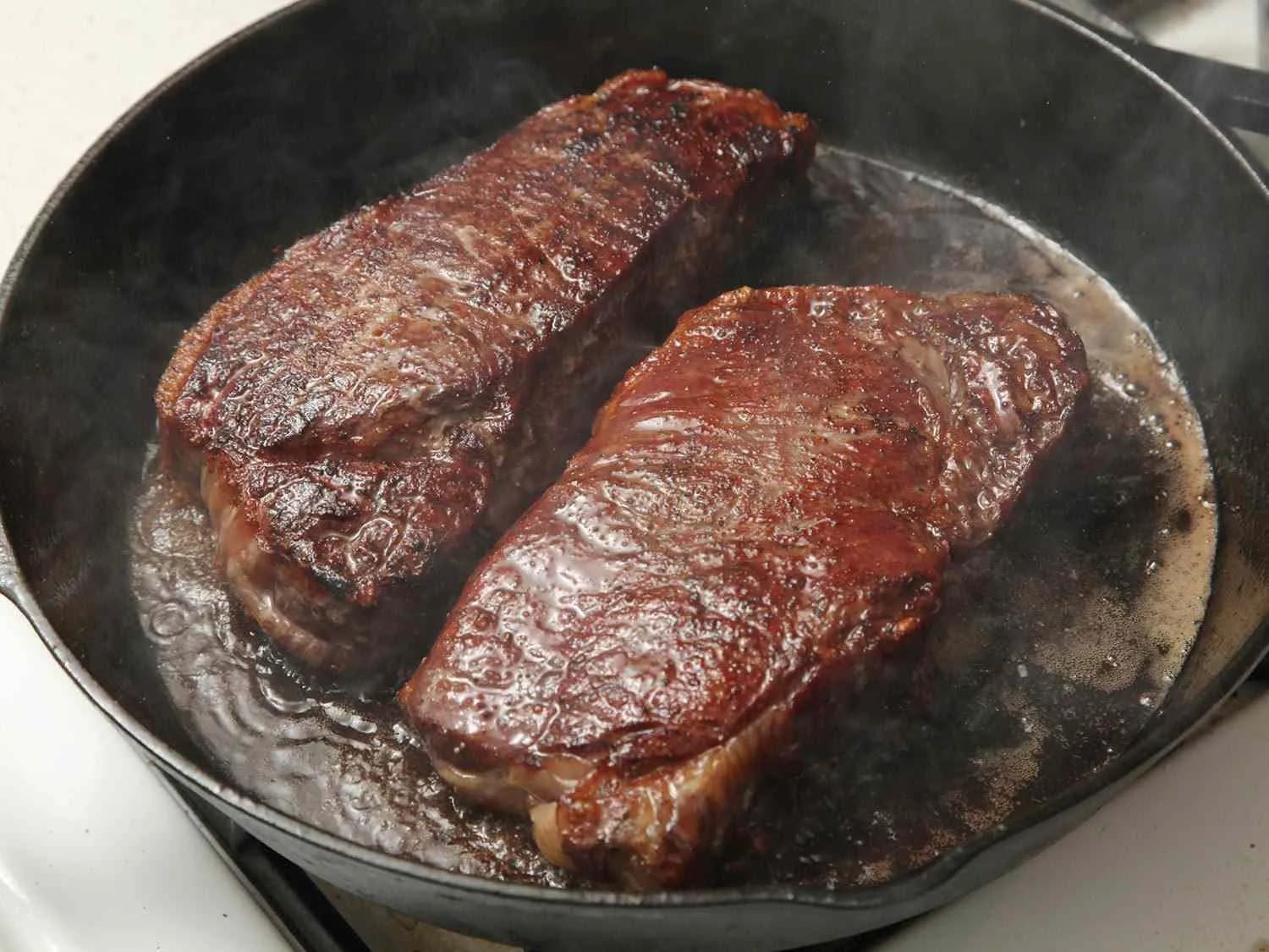 Step 3 of Reverse-Seared Steak
