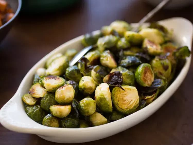 Image of Roasted Brussels Sprouts and Shallots With Balsamic Vinegar recipe