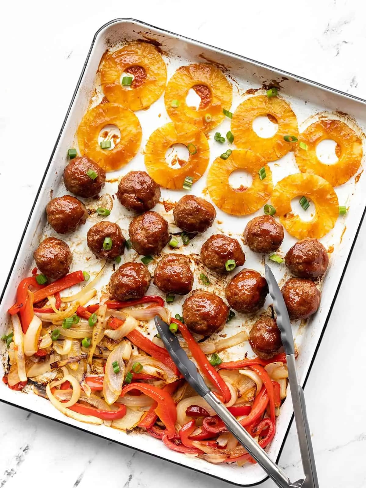Image of Sheet Pan BBQ Meatballs recipe