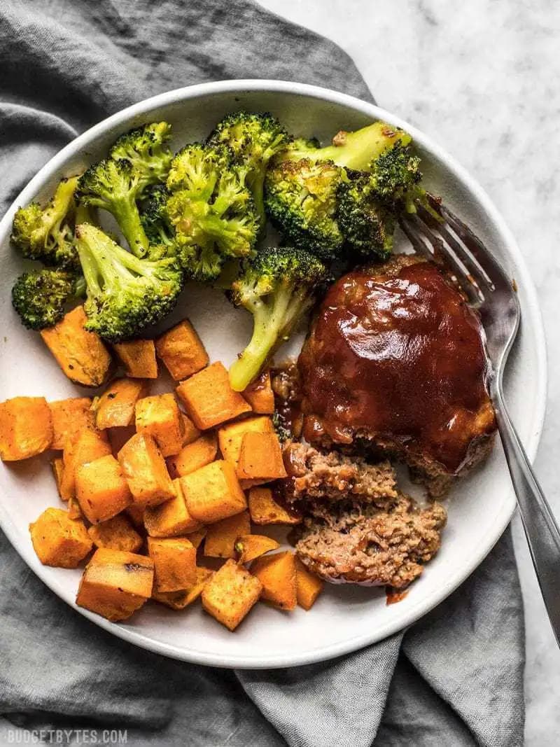 Image of Sheet Pan BBQ Meatloaf Dinner recipe