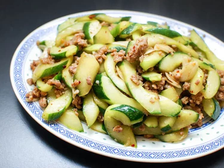 Image of Sliced Pork and Cucumbers recipe