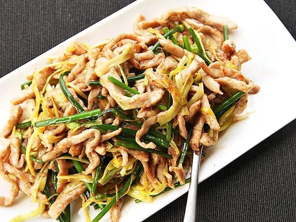Image of Sliced Pork with Chives recipe