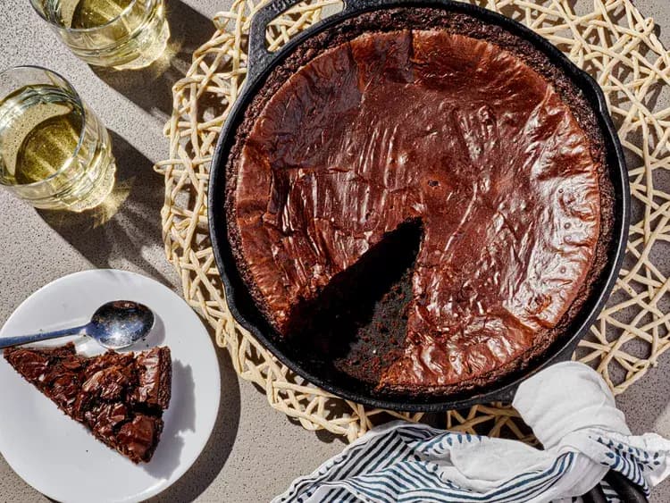 Image of Smoked Ancho Chile Skillet Brownie recipe