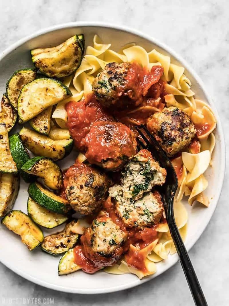 Image of Spinach and Feta Turkey Meatballs recipe
