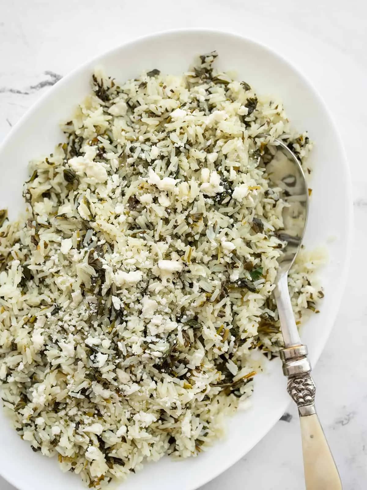 Image of Spinach Rice with Feta recipe