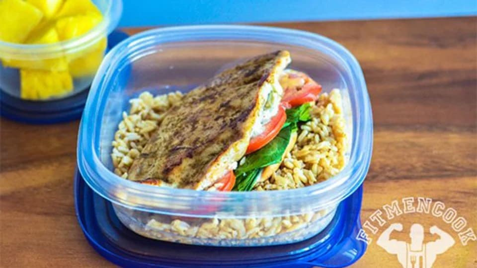 Image of Spinach Tomato Feta Cheese Stuffed Chicken Breast recipe