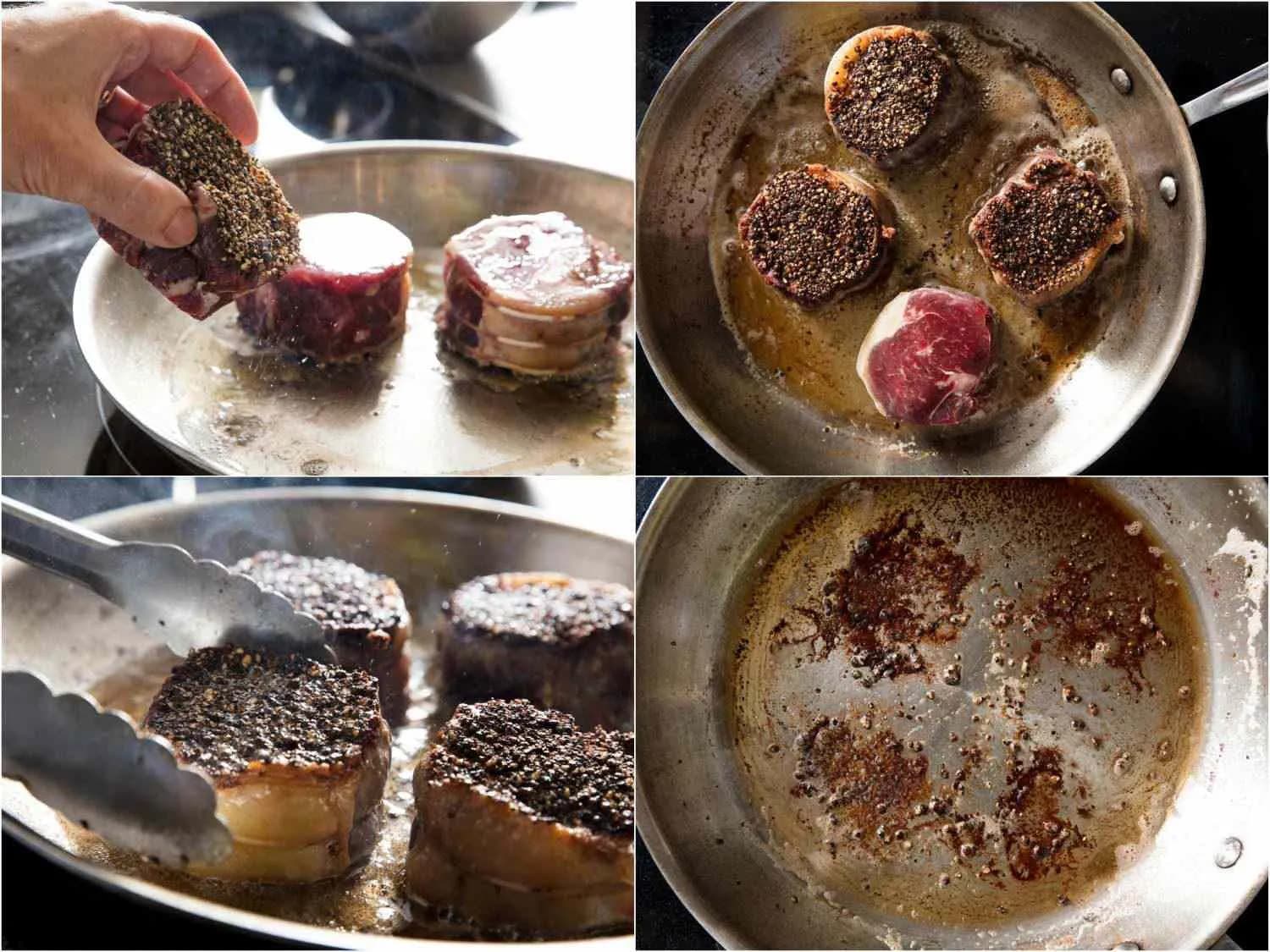 Step 4 of Steak au Poivre