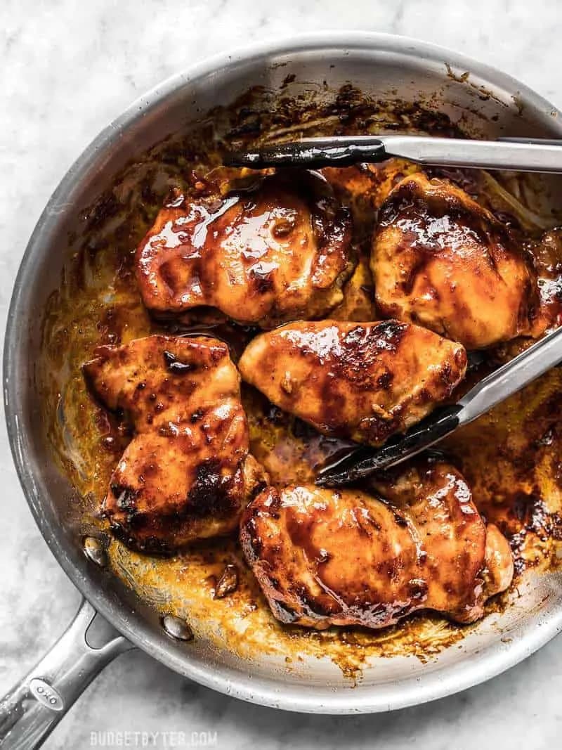 Image of Sweet and Spicy Glazed Chicken Thighs recipe