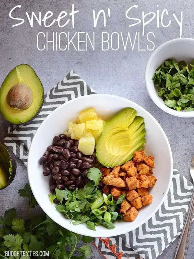 Image of Sweet n’ Spicy Chicken Bowls recipe