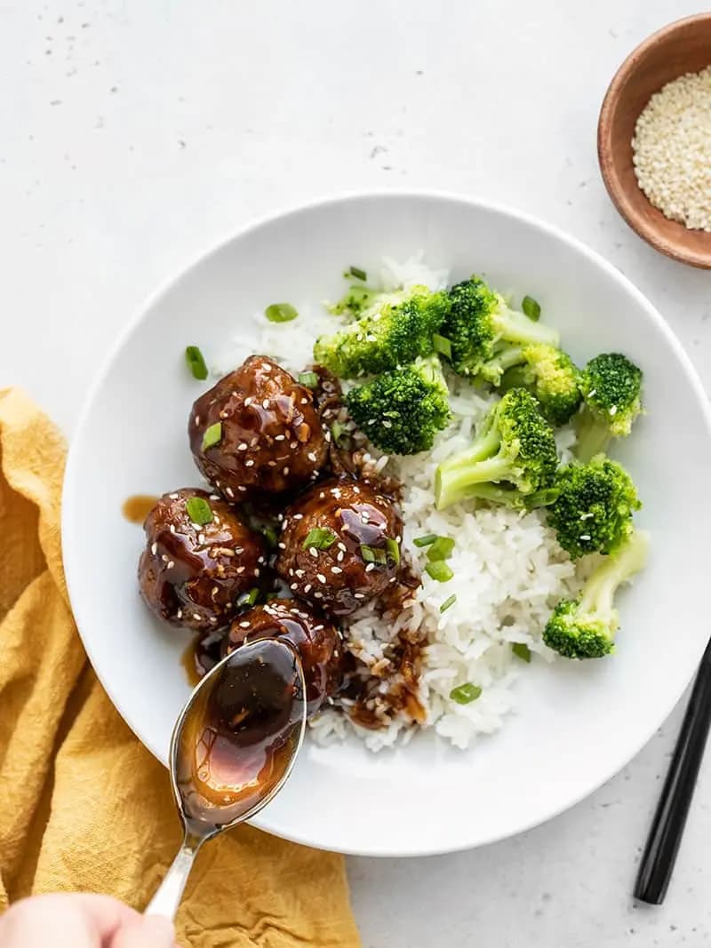 Image of Teriyaki Meatball Bowls recipe