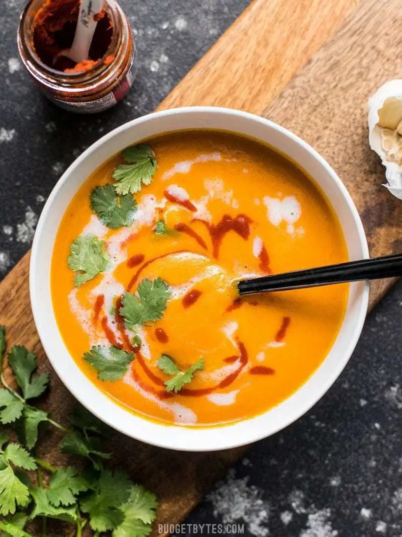 Image of Thai Coconut Curry Carrot Soup recipe