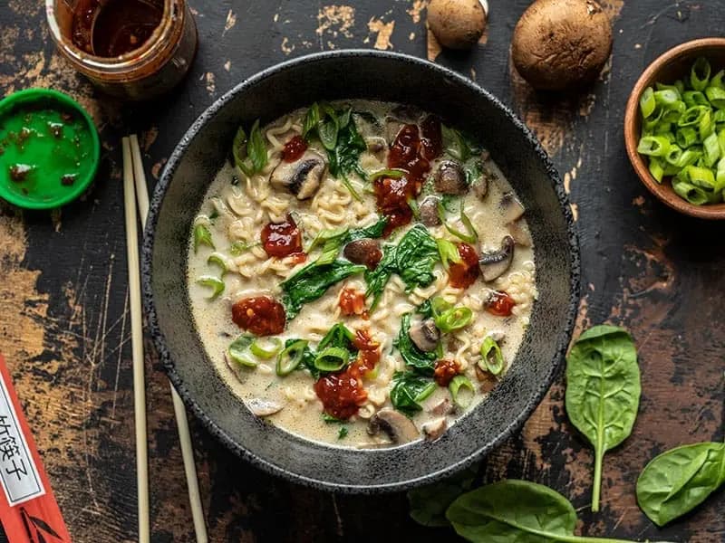 Image of Vegan Creamy Mushroom Ramen recipe