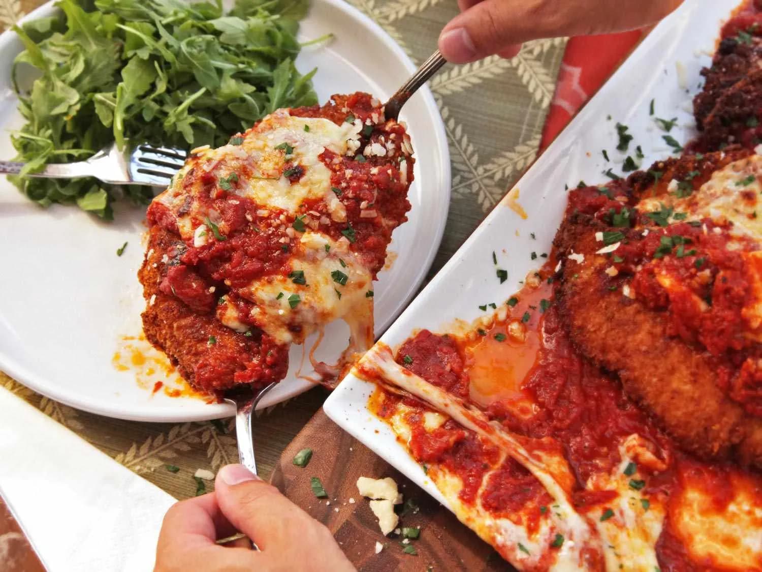 Step 11 of Chicken Parmesan