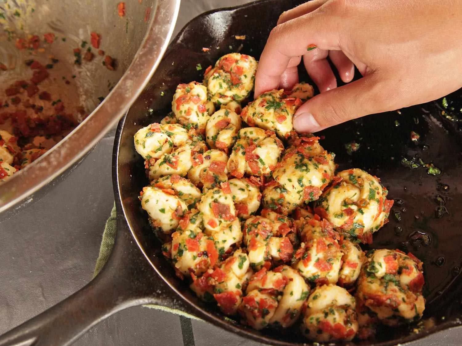 Step 3 of Pull-Apart Pepperoni Garlic Knots